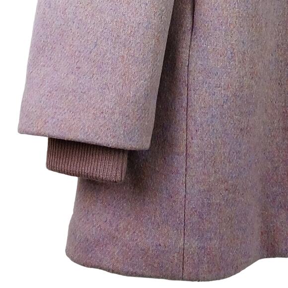 J.Crew SZ 14 Lodge Coat in Italian  Nello Gori Stadium-Cloth Wool Lilac NWT $365 - Picture 6 of 9
